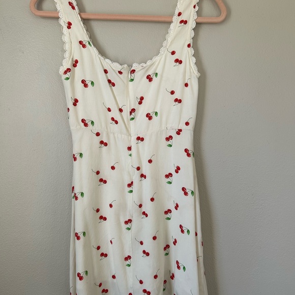 Princess Polly Cream Slip Dress with Red Cherry Print - Picture 4 of 6